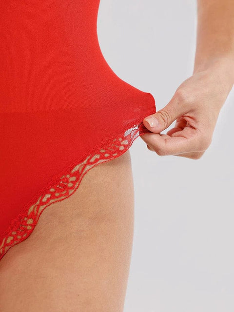 CurvyPower | UK bodysuit Seamless Lace Waist Slimming Shapewear Cami Bodysuit