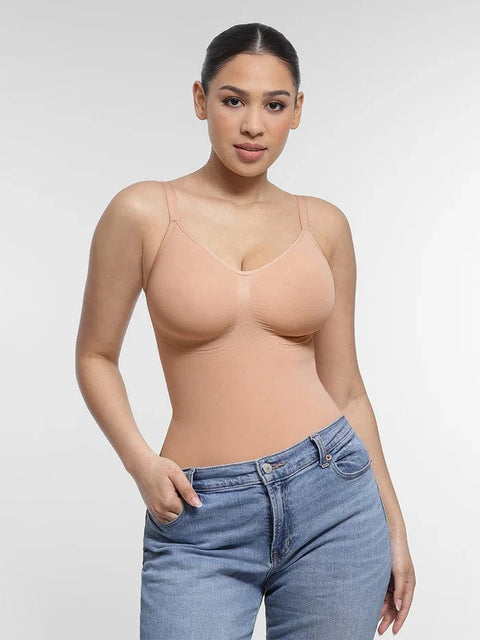 CurvyPower | UK bodysuit Seamless Shapewear Bodysuit with Tummy Control and Built-In Chest Support