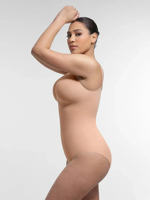 CurvyPower | UK bodysuit Seamless Shapewear Bodysuit with Tummy Control and Built-In Chest Support