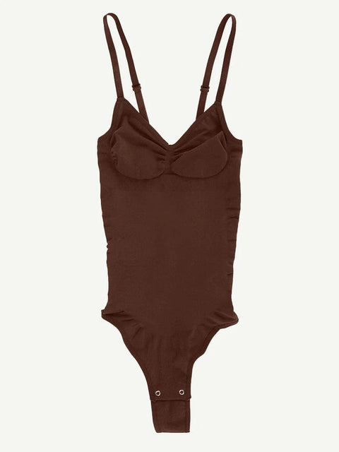 CurvyPower Bodysuit Seamless Thong Backless ShapeWear Bodysuit With Adjustable Straps