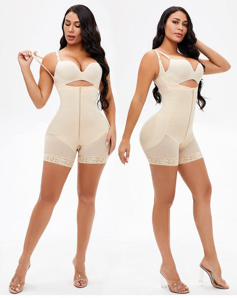 CurvyPower | UK bodysuit Seamless Tummy Control Open Bust Shapewear Bodysuit