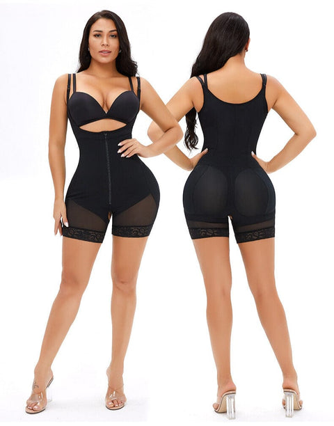 CurvyPower | UK bodysuit Seamless Tummy Control Open Bust Shapewear Bodysuit