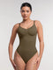 CurvyPower | UK bodysuit Seamless Tummy Control Shapewear Bodysuit with Built-In Bra and Removable Pads