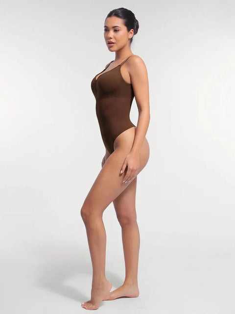 CurvyPower | UK bodysuit Seamless Waist & Tummy Control Shapewear Bodysuit With Built-In Bra