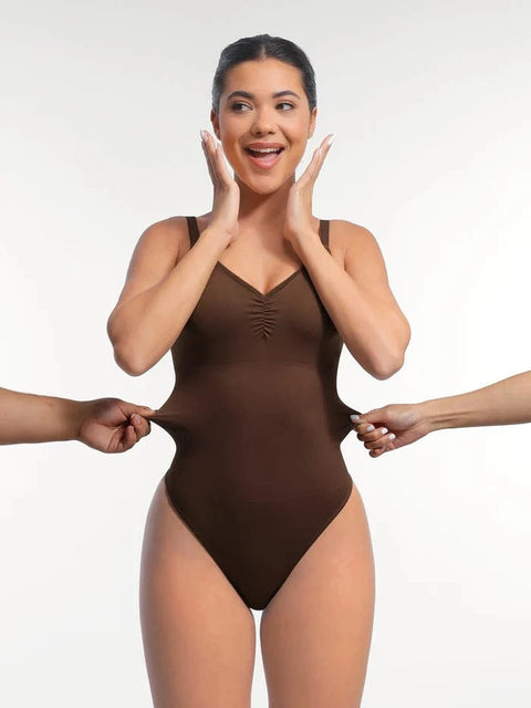 CurvyPower | UK bodysuit Seamless Waist & Tummy Control Shapewear Bodysuit With Built-In Bra
