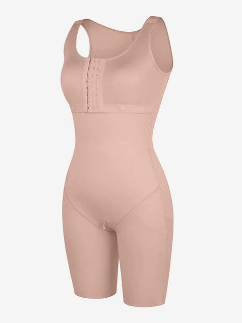 CurvyPower | UK bodysuit Shapewear Bodysuit Covering Postoperative Chest with Side Zipper