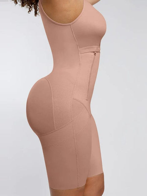CurvyPower | UK bodysuit Shapewear Bodysuit Covering Postoperative Chest with Side Zipper