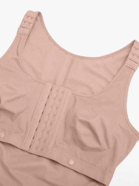 CurvyPower | UK bodysuit Shapewear Bodysuit Covering Postoperative Chest with Side Zipper