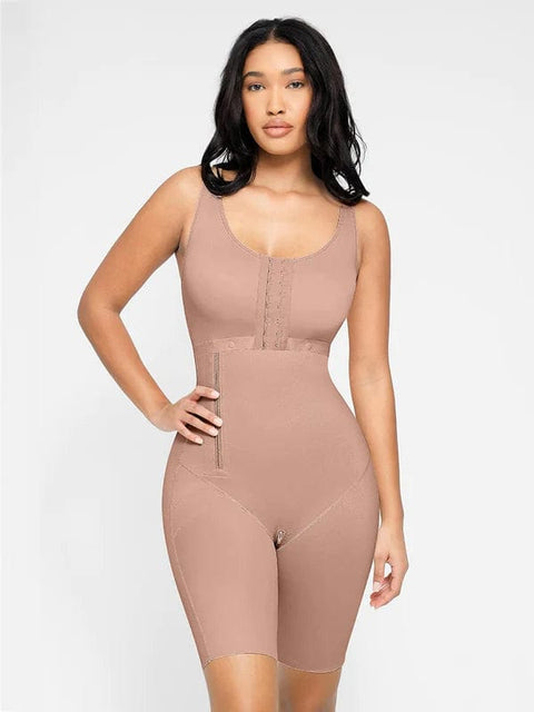 CurvyPower | UK bodysuit Shapewear Bodysuit Covering Postoperative Chest with Side Zipper