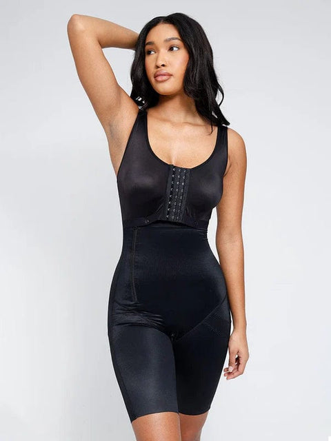 CurvyPower | UK bodysuit Shapewear Bodysuit Covering Postoperative Chest with Side Zipper