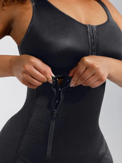 CurvyPower | UK bodysuit Shapewear Bodysuit Covering Postoperative Chest with Side Zipper