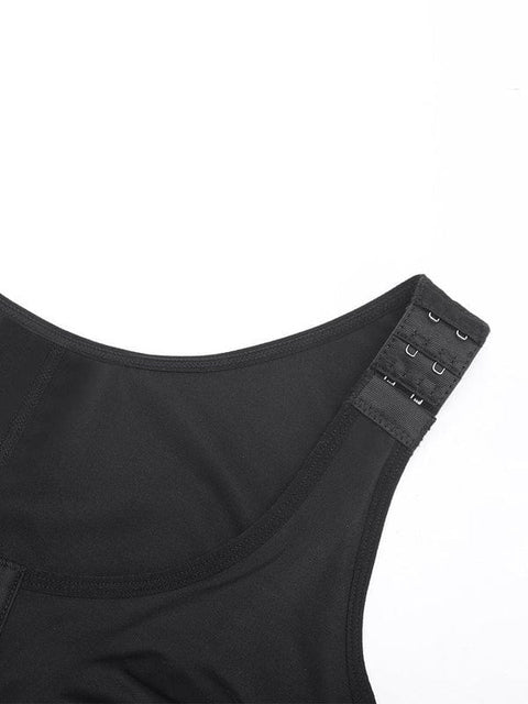 CurvyPower | UK bodysuit Shapewear Bodysuit Covering Postoperative Chest with Side Zipper