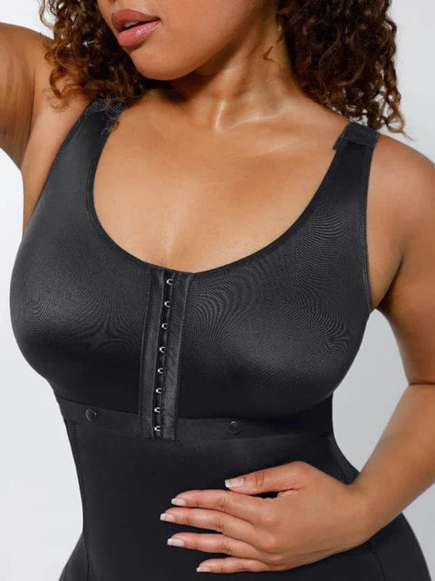 CurvyPower | UK bodysuit Shapewear Bodysuit Covering Postoperative Chest with Side Zipper