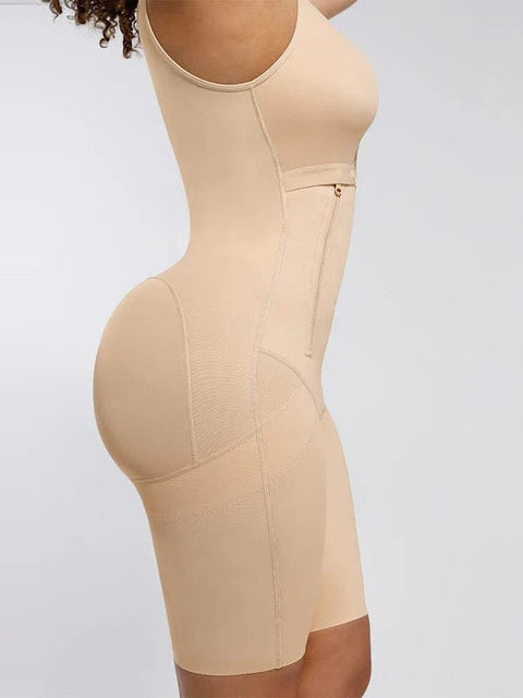 CurvyPower | UK bodysuit Shapewear Bodysuit Covering Postoperative Chest with Side Zipper
