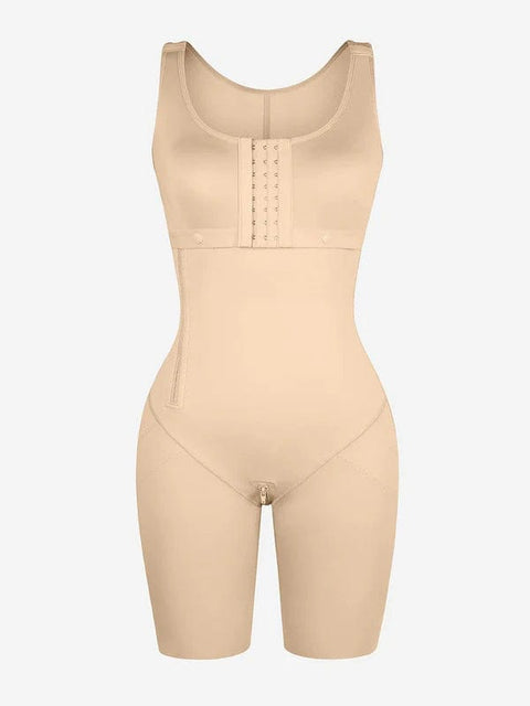 CurvyPower | UK bodysuit Shapewear Bodysuit Covering Postoperative Chest with Side Zipper