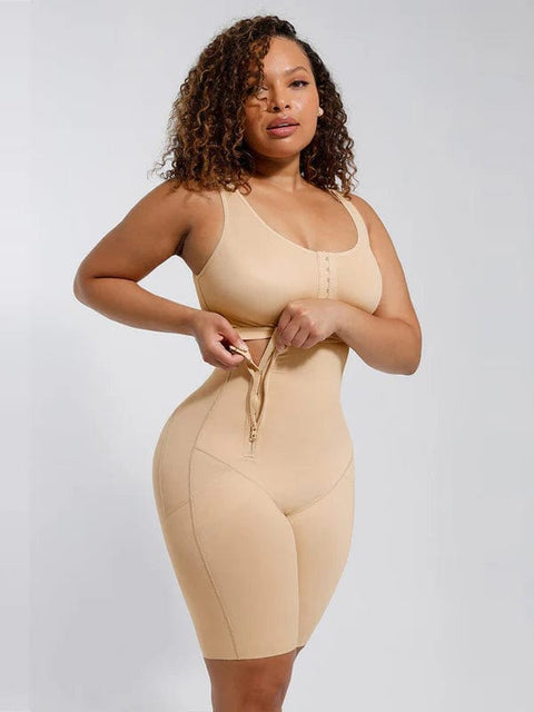 CurvyPower | UK bodysuit Shapewear Bodysuit Covering Postoperative Chest with Side Zipper