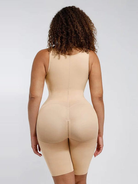 CurvyPower | UK bodysuit Shapewear Bodysuit Covering Postoperative Chest with Side Zipper
