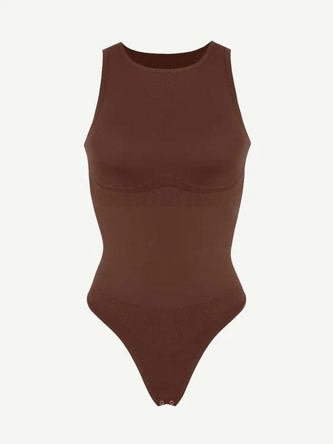 CurvyPower | UK bodysuit Sleeveless Tummy Control Shapewear Thong Bodysuit