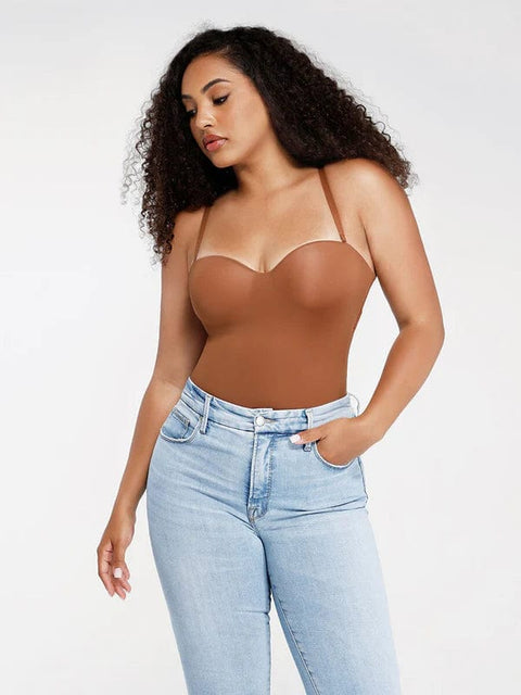 CurvyPower | UK bodysuit Strapless Underwire One-Piece Tummy Control Bodysuit Shapewear