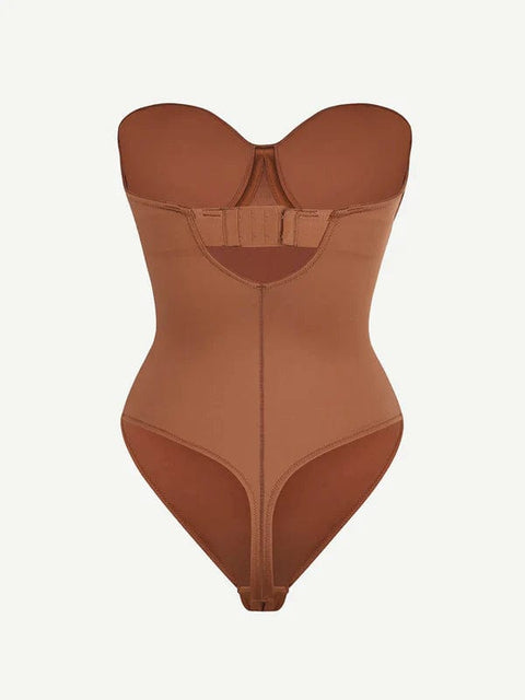 CurvyPower | UK bodysuit Strapless Underwire One-Piece Tummy Control Bodysuit Shapewear