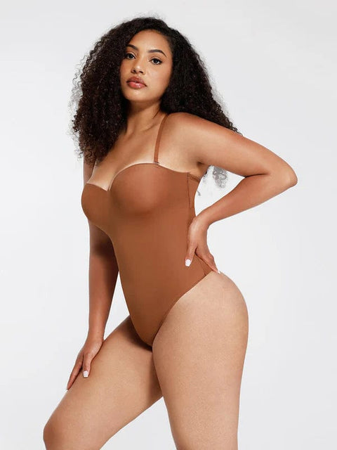CurvyPower | UK bodysuit Strapless Underwire One-Piece Tummy Control Bodysuit Shapewear