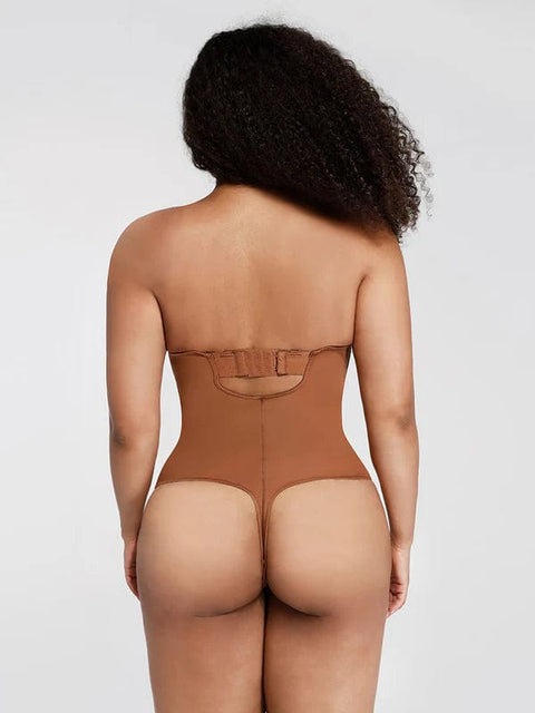 CurvyPower | UK bodysuit Strapless Underwire One-Piece Tummy Control Bodysuit Shapewear