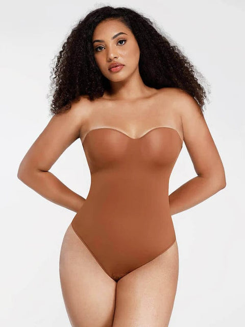 CurvyPower | UK bodysuit Strapless Underwire One-Piece Tummy Control Bodysuit Shapewear