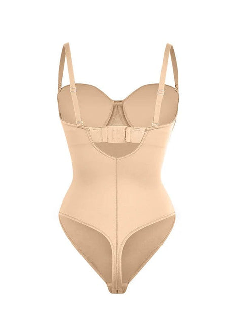 CurvyPower | UK bodysuit Strapless Underwire One-Piece Tummy Control Bodysuit Shapewear