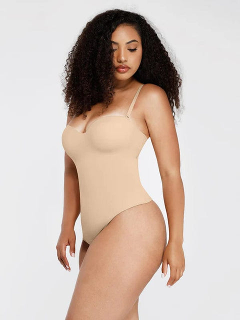 CurvyPower | UK bodysuit Strapless Underwire One-Piece Tummy Control Bodysuit Shapewear