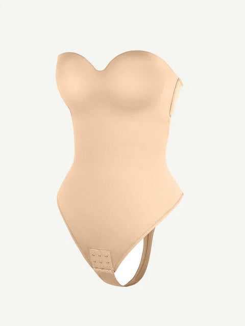 CurvyPower | UK bodysuit Strapless Underwire One-Piece Tummy Control Bodysuit Shapewear