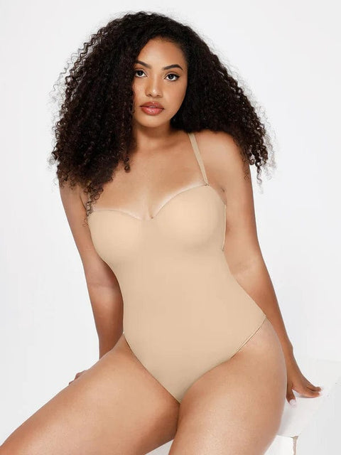 CurvyPower | UK bodysuit Strapless Underwire One-Piece Tummy Control Bodysuit Shapewear