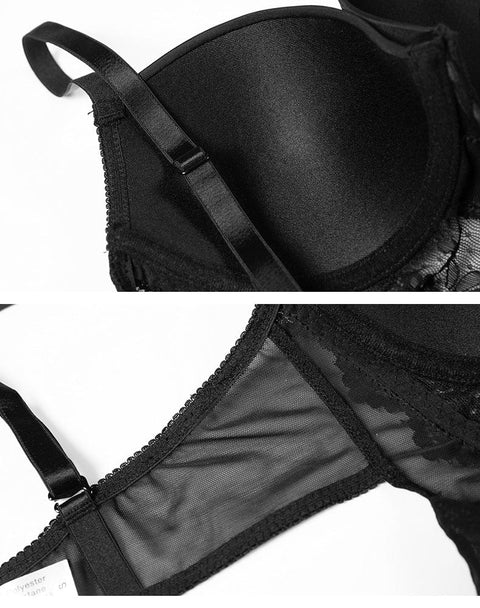 CurvyPower | UK bodysuit Tummy Control Lace Suspender Tights and Bodysuit Shapewear