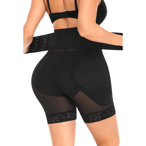 CurvyPower | UK bodysuit Tummy Control Shaper Shorts with Waist Band and Open Gusset