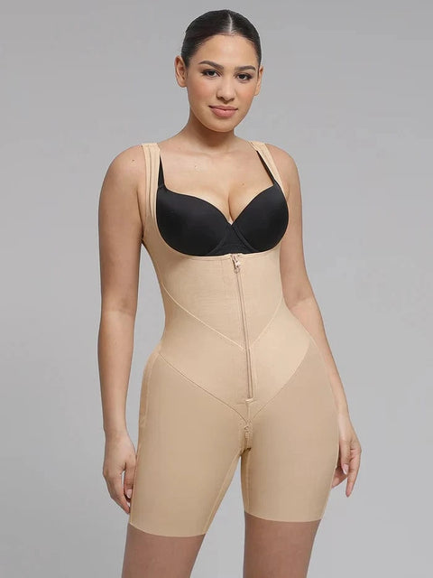 CurvyPower | UK bodysuit U-Shaped Open Bust Support and Waist Slimming Tummy Control Shapewear Bodysuit