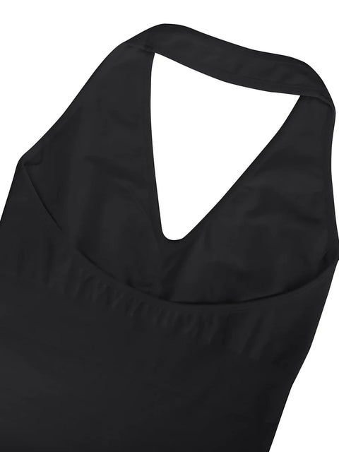 CurvyPower | UK bodysuit Waist Control Halter Neck Shapewear Bodysuit
