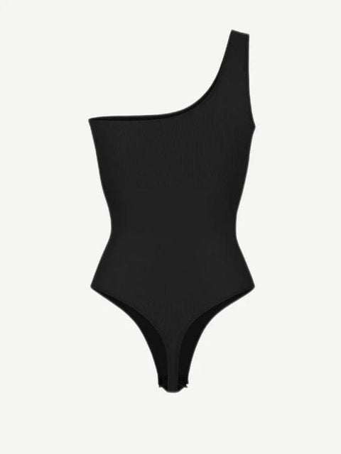 CurvyPower | UK bodysuit Waist-Sculpting Tummy Control One-Shoulder Shapewear Bodysuit