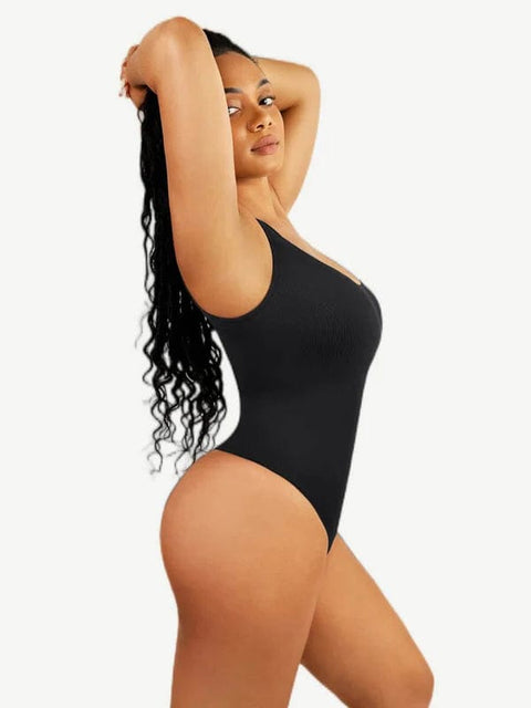 CurvyPower | UK bodysuit Waist-Sculpting Tummy Control One-Shoulder Shapewear Bodysuit