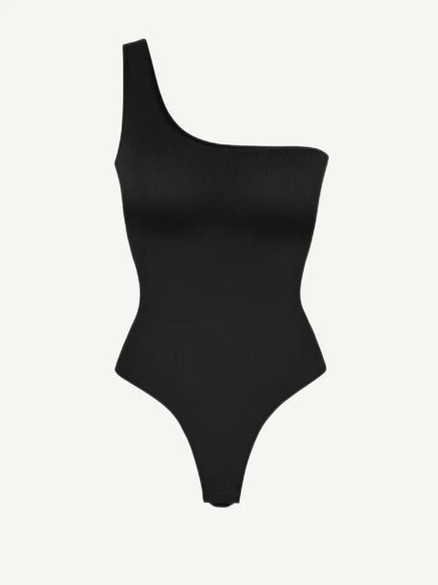 CurvyPower | UK bodysuit Waist-Sculpting Tummy Control One-Shoulder Shapewear Bodysuit