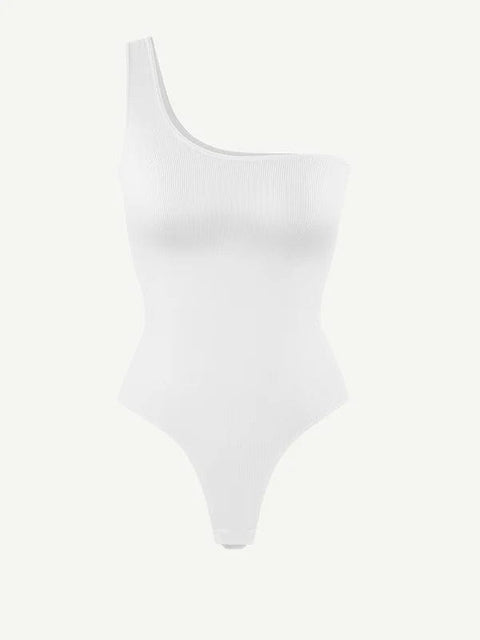 CurvyPower | UK bodysuit Waist-Sculpting Tummy Control One-Shoulder Shapewear Bodysuit
