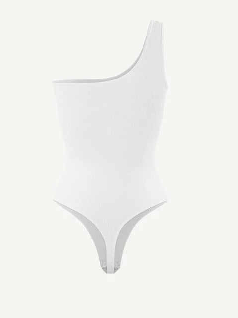 CurvyPower | UK bodysuit Waist-Sculpting Tummy Control One-Shoulder Shapewear Bodysuit