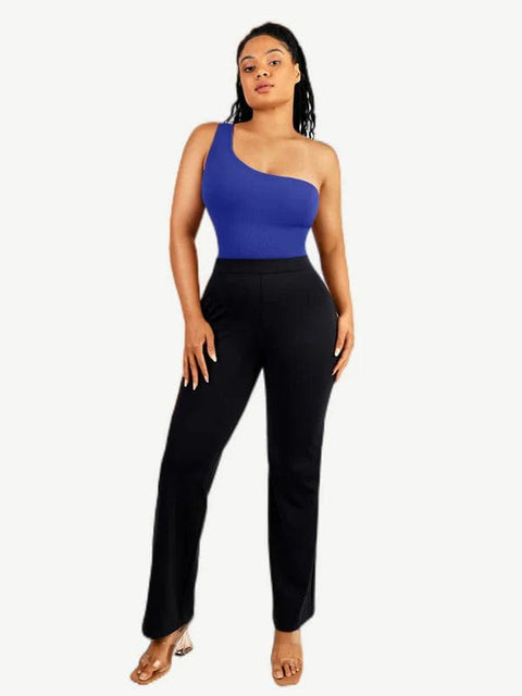 CurvyPower | UK bodysuit Waist-Sculpting Tummy Control One-Shoulder Shapewear Bodysuit