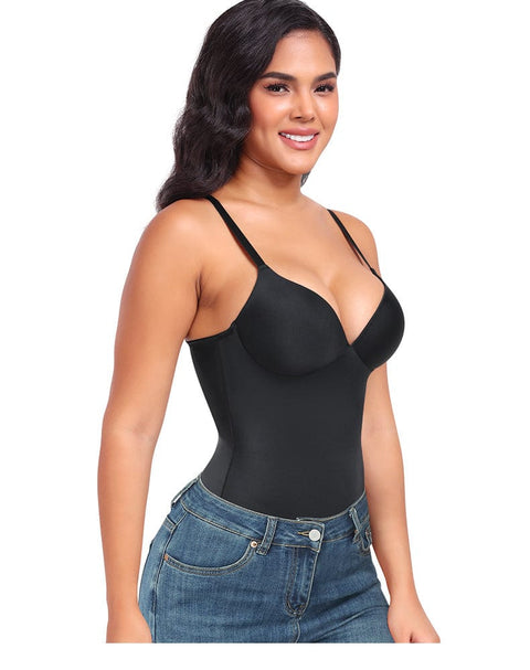 CurvyPower | UK bodysuit Waist Slimming Tummy Control Shapewear Bodysuit with Built-In Bra