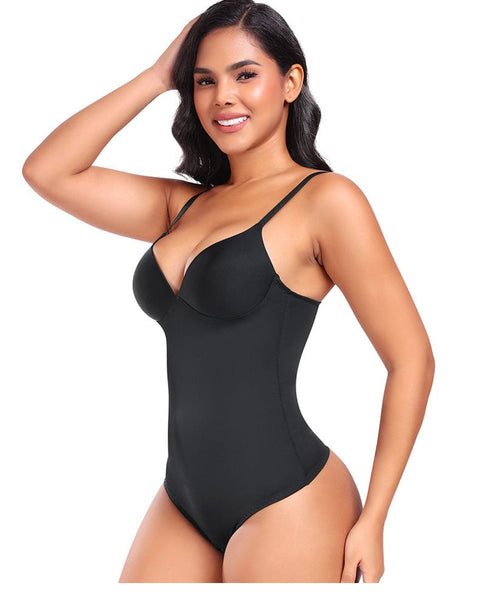 CurvyPower | UK bodysuit Waist Slimming Tummy Control Shapewear Bodysuit with Built-In Bra