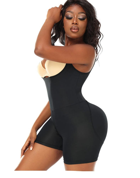CurvyPower | UK bodysuit Women Bum Lifting Tummy Control Shaping Bodysuit with Hip Pads