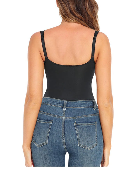 CurvyPower | UK bodysuit Women's Bust Support Shaping Bodysuit with Adjustable Straps