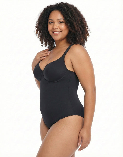 CurvyPower | UK bodysuit Women's Tummy Control and Bust Support Shaping Bodysuit with Adjustable Straps