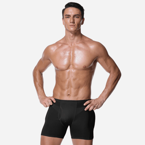 CurvyPower | UK Men's Compression Shapewear Boxer Shorts Body Sculpting Fit Black