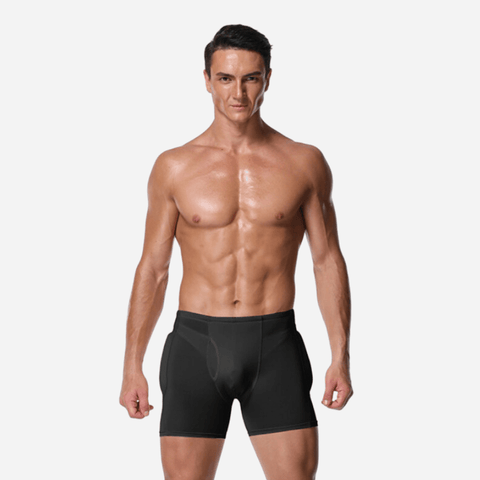 CurvyPower | UK Men's Compression Shapewear Boxer Shorts Body Sculpting Fit Black