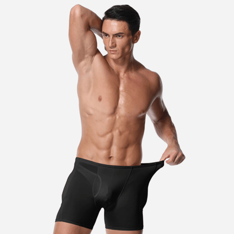 CurvyPower | UK Men's Compression Shapewear Boxer Shorts Body Sculpting Fit Black