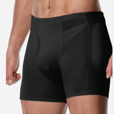 CurvyPower | UK Men's Compression Shapewear Boxer Shorts Body Sculpting Fit Black